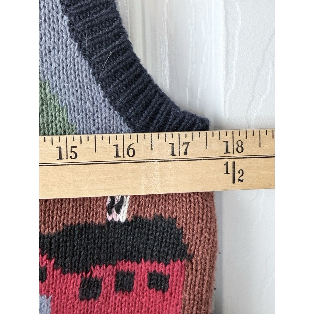 Vintage Capacity Women's Size Small Knit Sweater Vest Button Up Farm Sheep Fall - Picture 4 of 8
